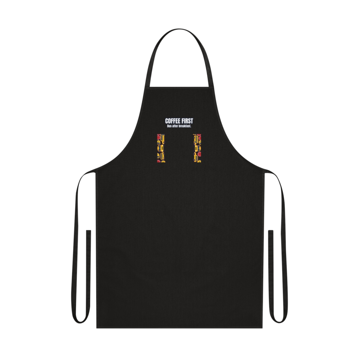 Coffee First Apron – Funny School Bus Driver Gift