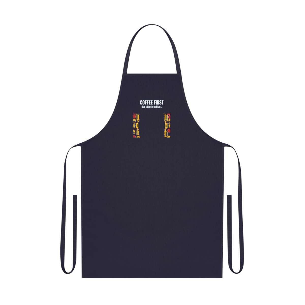 Coffee First Apron – Funny School Bus Driver Gift