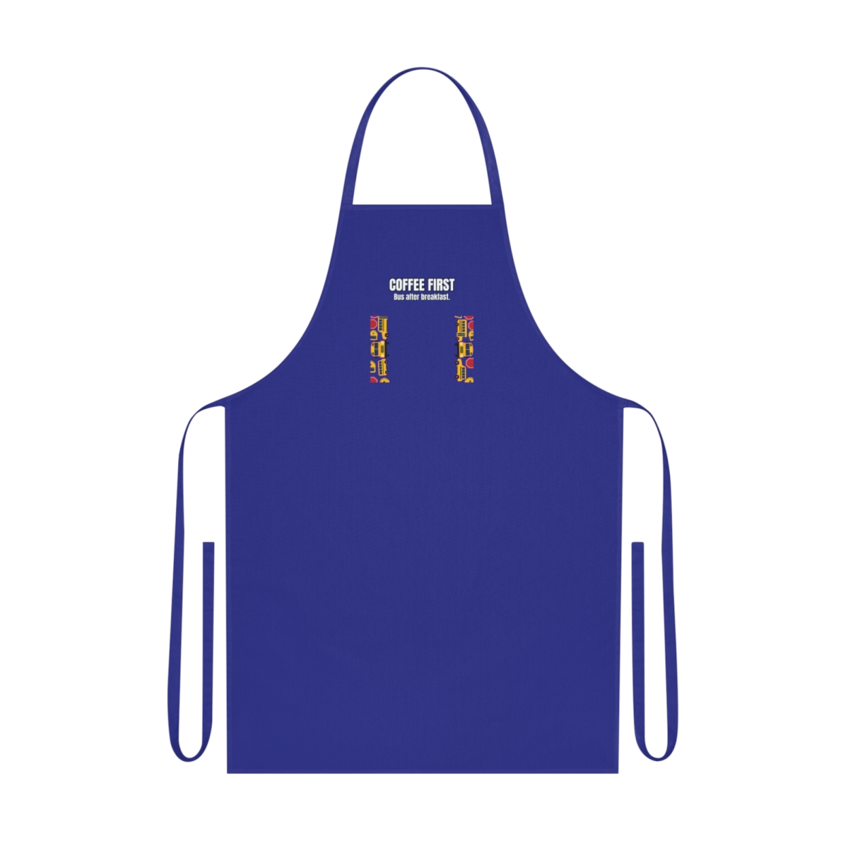 Coffee First Apron – Funny School Bus Driver Gift