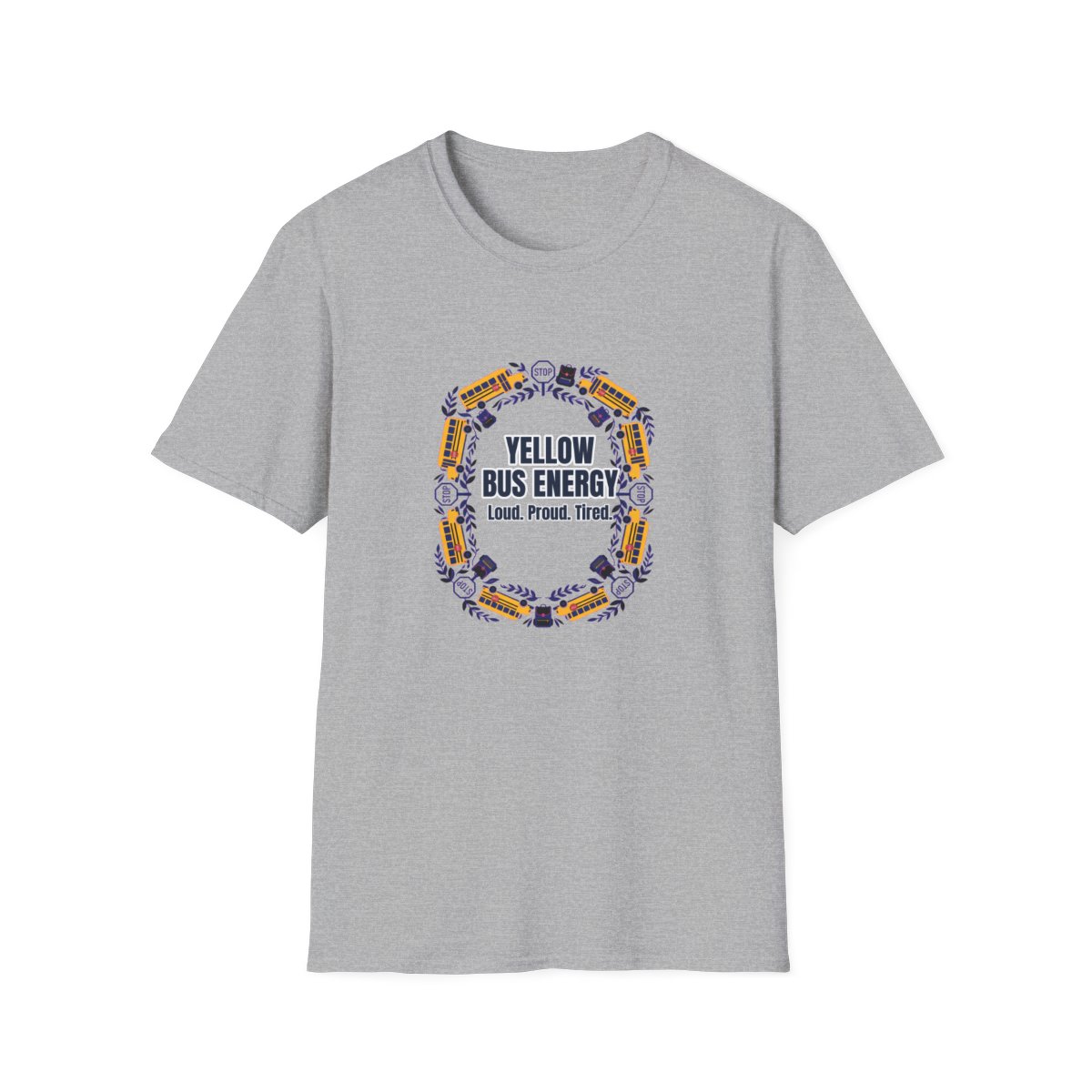 Yellow Bus Energy T-Shirt – Funny School Bus Driver Gift