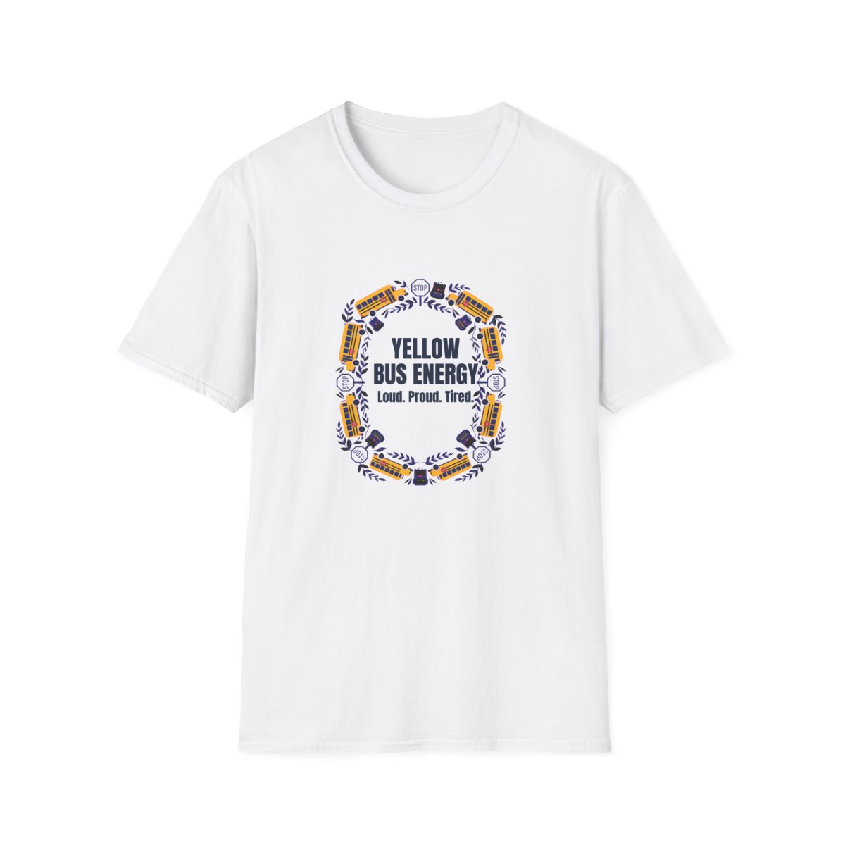 Yellow Bus Energy T-Shirt – Funny School Bus Driver Gift